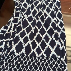 Michael Kors Navy and White palazzo pants